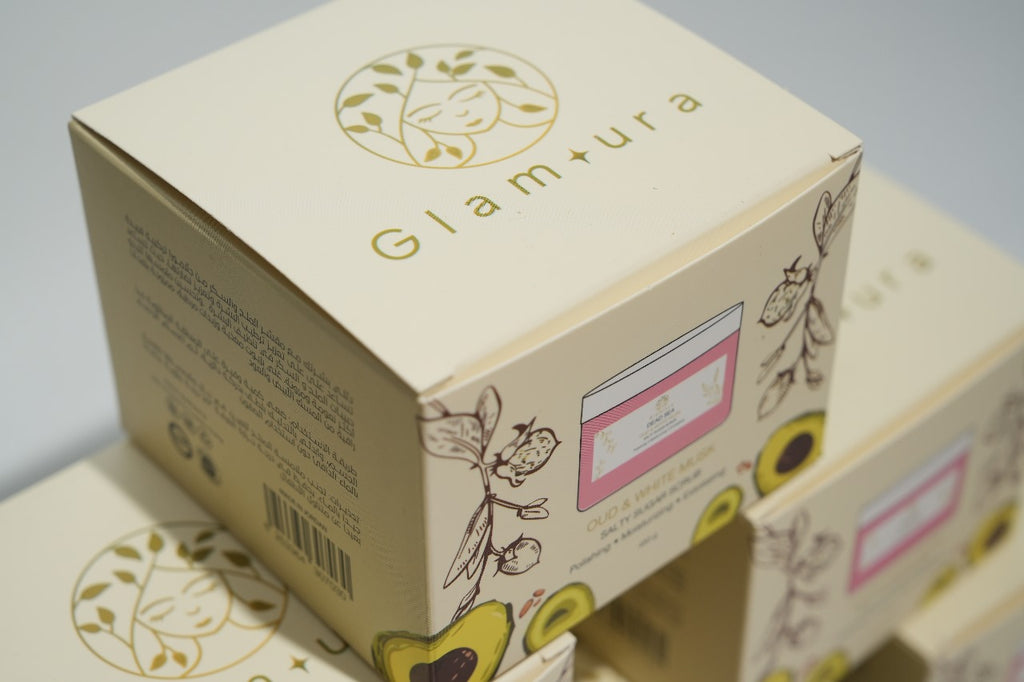 Glamura Oud & White Musk Scrub – Exfoliating Body Scrub | Dead Sea Salt + Natural Oils-450g