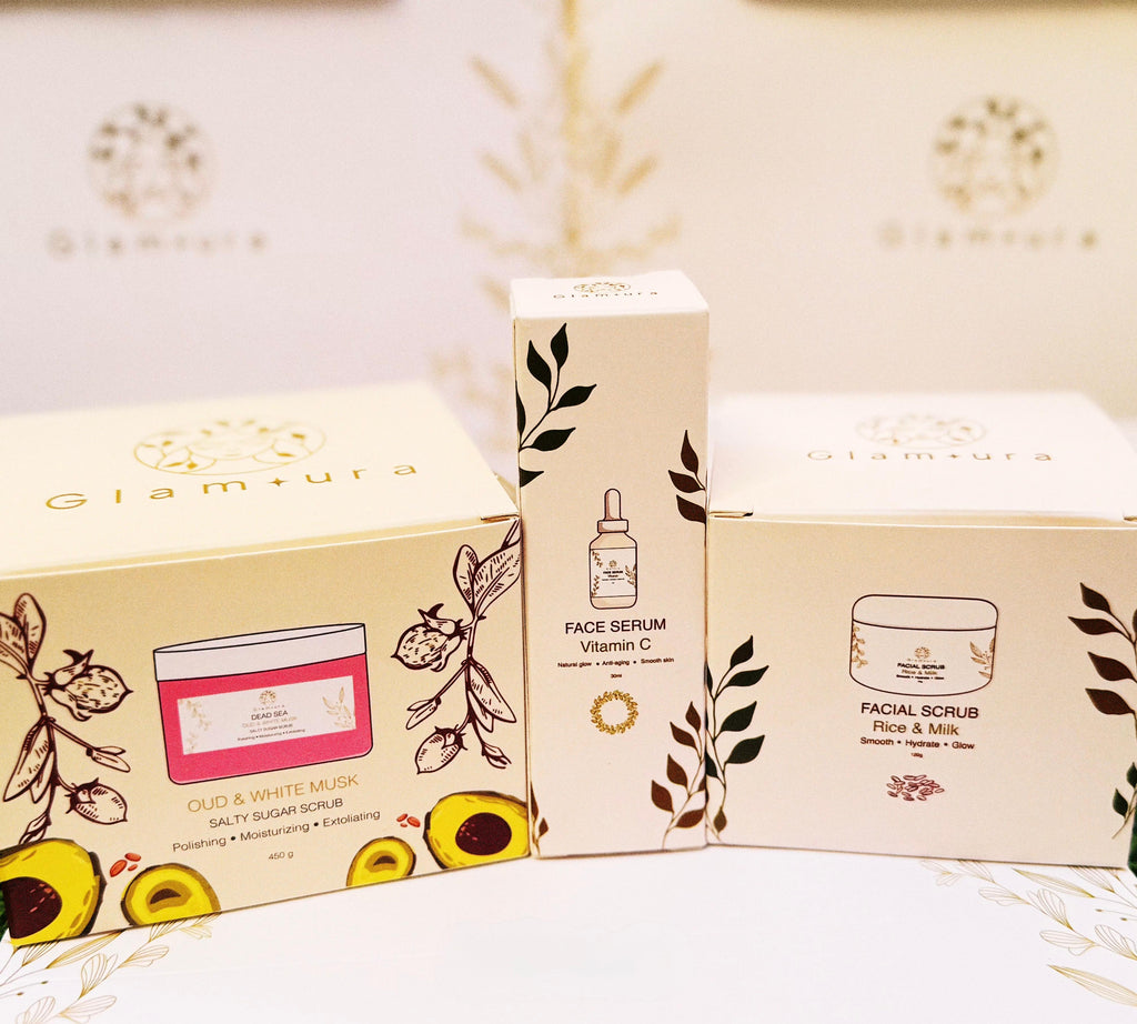 Buy Glamura Facial Scrub + Vitamin C Serum & Get a Body scrub For FREE